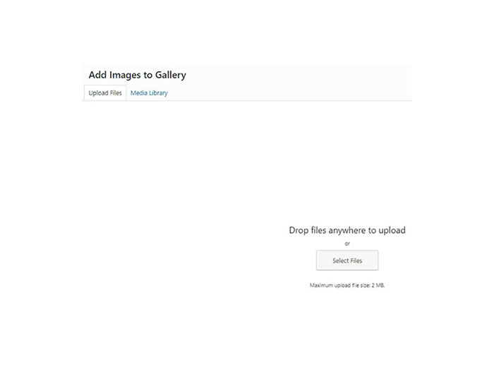 import images page wordpress