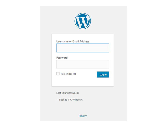 Login menu for wordpress